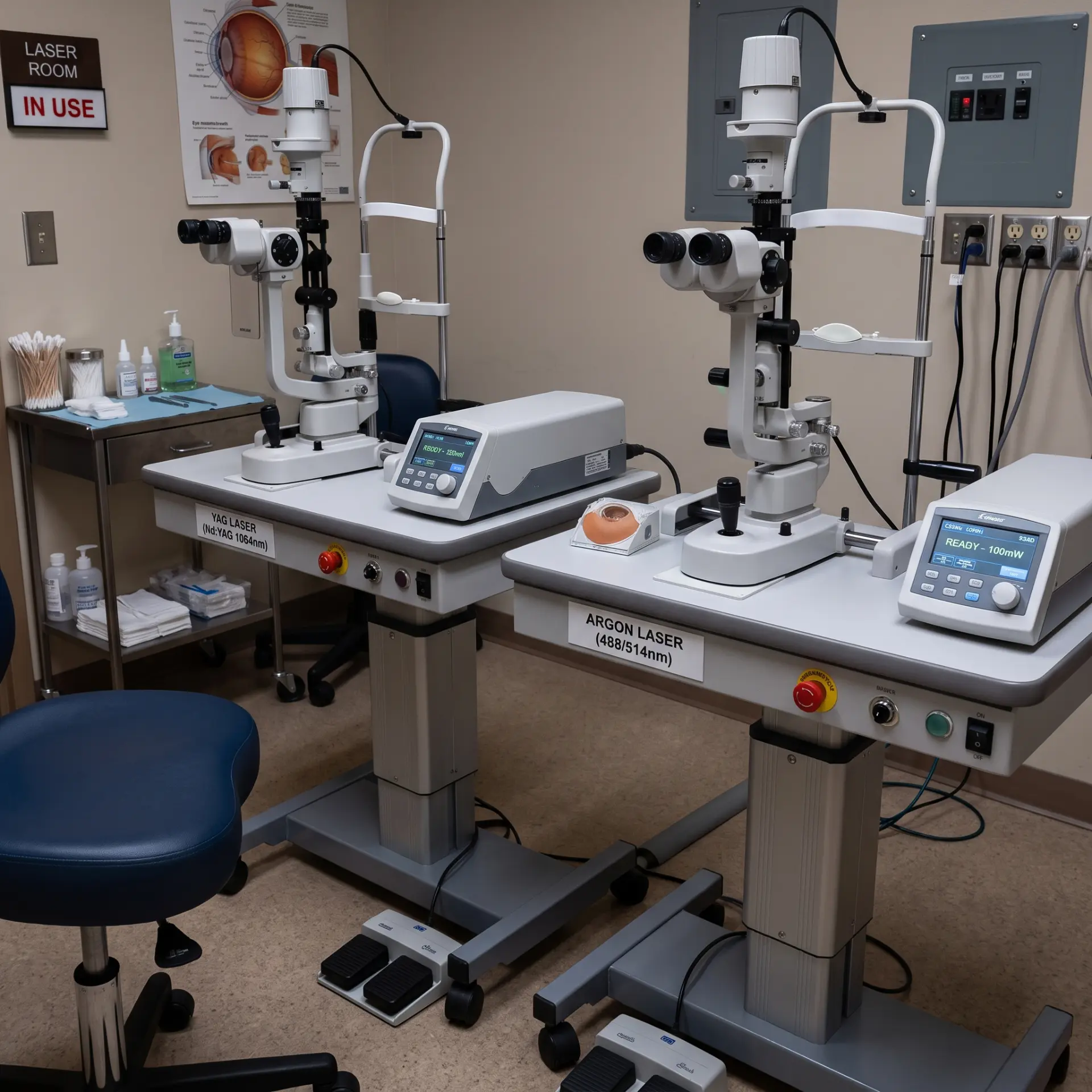YAG & Argon Laser ophthalmic diagnostic technology at Dr. Abdul Basit's eye practice